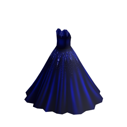 A-Line Ball Gown w Heart Neckline - Navy thumbnail