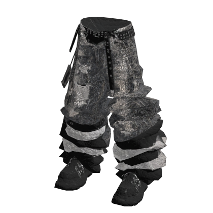 Gray Y2K Washed Baggy Striped Cargo Pants [PBR]