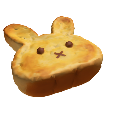 Cute Bunny Toast On Head