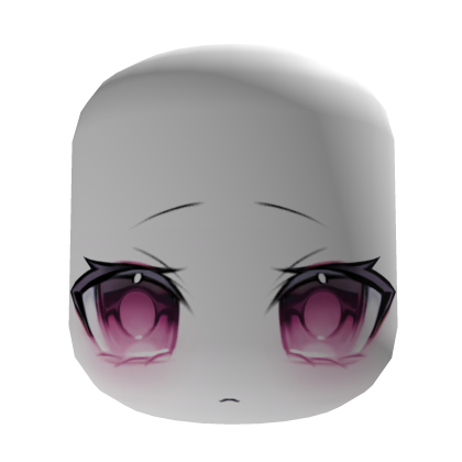 pink cute anime eyes face