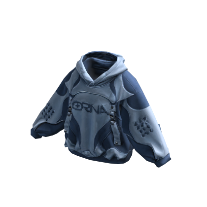 ORNA | Blue Kraken Armor Hoodie UGC Y2K Techwear