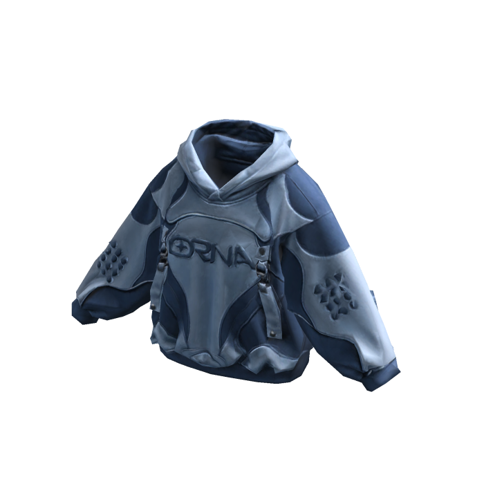 ORNA | Blue Kraken Armor Hoodie UGC Y2K Techwear