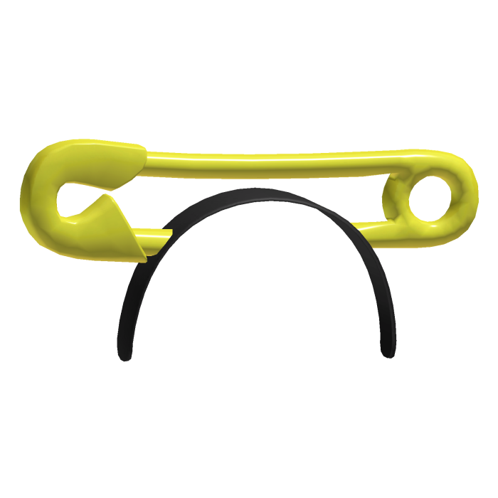 Yellow Harajuku Jumbo Safety Pin Headband 
