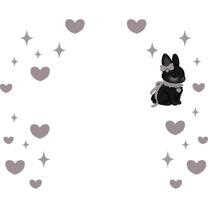 ⊹ ˖ Ი𐑼 sweet bunny face sparkles hearts aura Roblox item