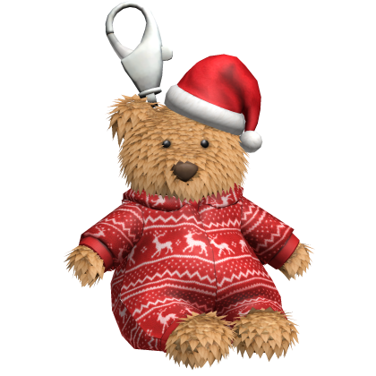 Christmas Teddy Bear Keychain