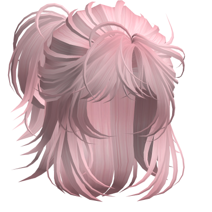Anime Androg Wolfcut Ponytail Pink