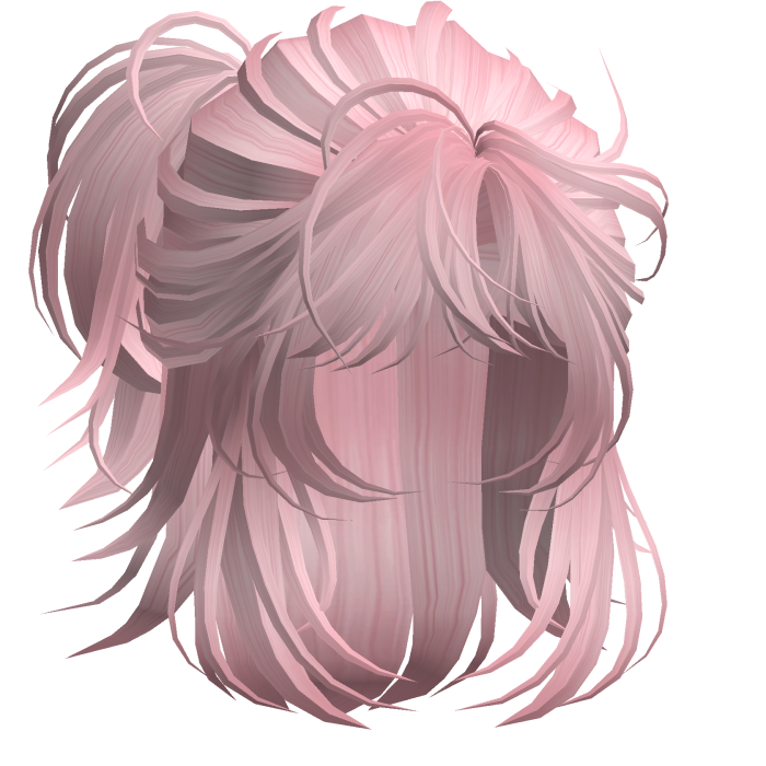Anime Androg Wolfcut Ponytail Pink