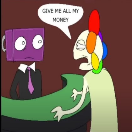 dandy loses all of his money Roblox decal