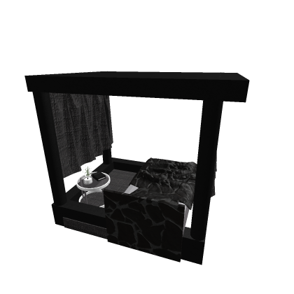cute black bed
