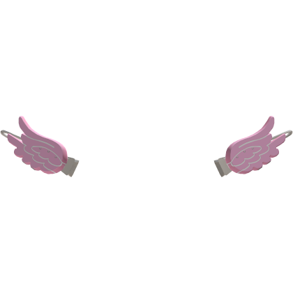 Pink Angel Wings Hair Clips