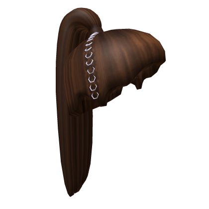 Brown Celebrity High Ponytail with Hair Rings Roblox item