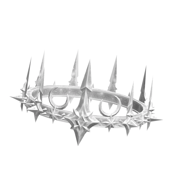 Ivory White Stellar Hollow Crescent Crown