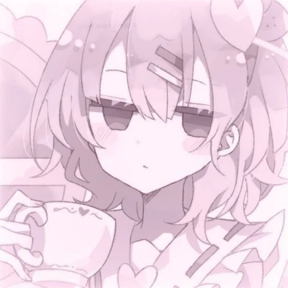 Anime pink aesthetic pfp