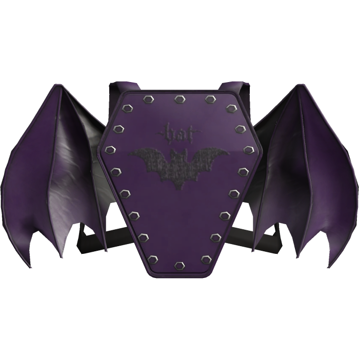 Bat Gothic Alt Wing Casket Backpack Purple