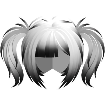 emo vkei moe scene ponytails white black
