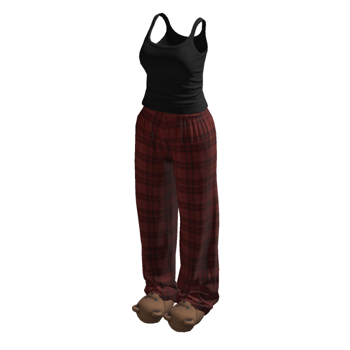 Stylish Pyjama Set w Bear Slippers