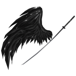 [PBR] Black Fallen Ghoul Wing & Katana