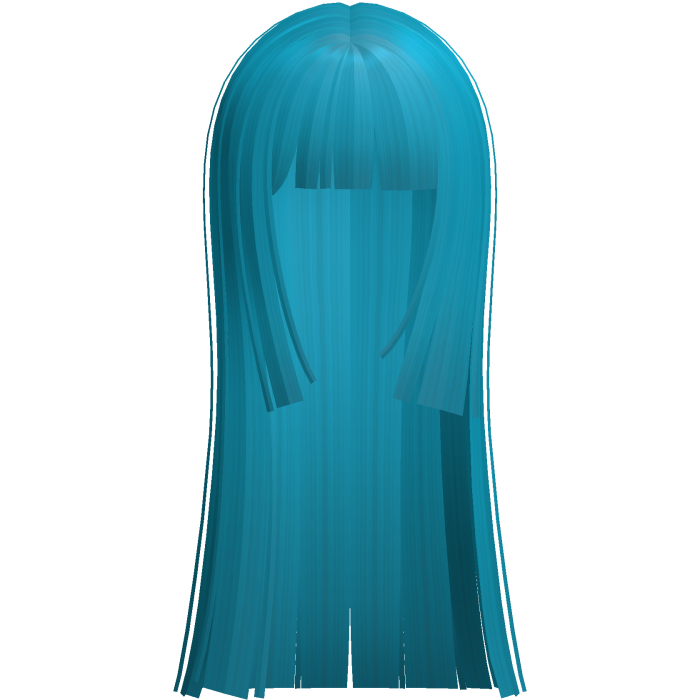 extra long hime moe japanese anime girl (cyan)