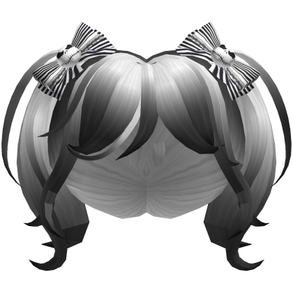💀 Jack Skellington Pigtails Halloween Black White