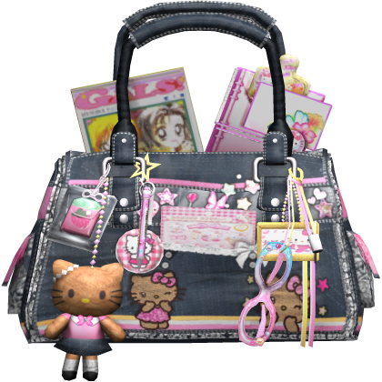 Denim Gyaru Manga School Bag Mcbling 2000s