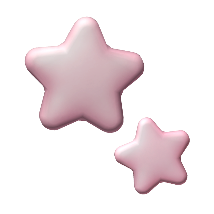 Cutesy Light Pink Star Hair Clip (Left)