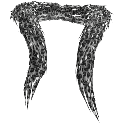 Gray Leopard Victorian Boa Neck Scarf