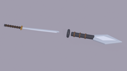 Low Poly Ninja Pack x24 Weapons Gear Dojo Props preview 5