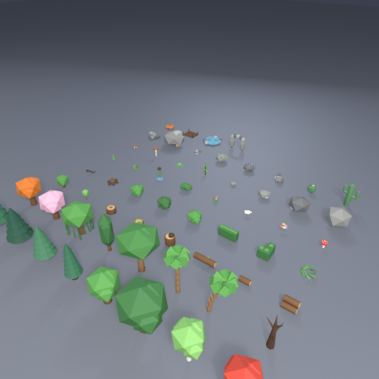 Low Poly Nature Trees Rocks Bushes Forest x60 preview 5