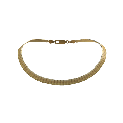 Gold Flat Herringbone Necklace Chain Roblox item