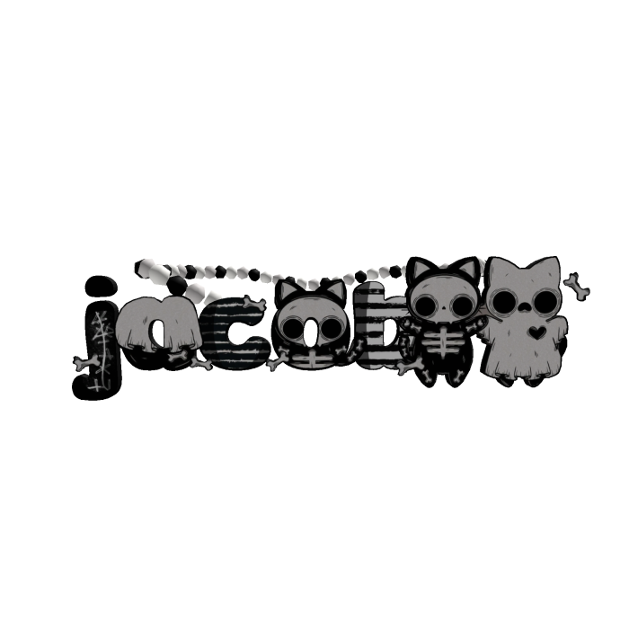 ♡ : jacob skeleton cat 1.0 ৎ