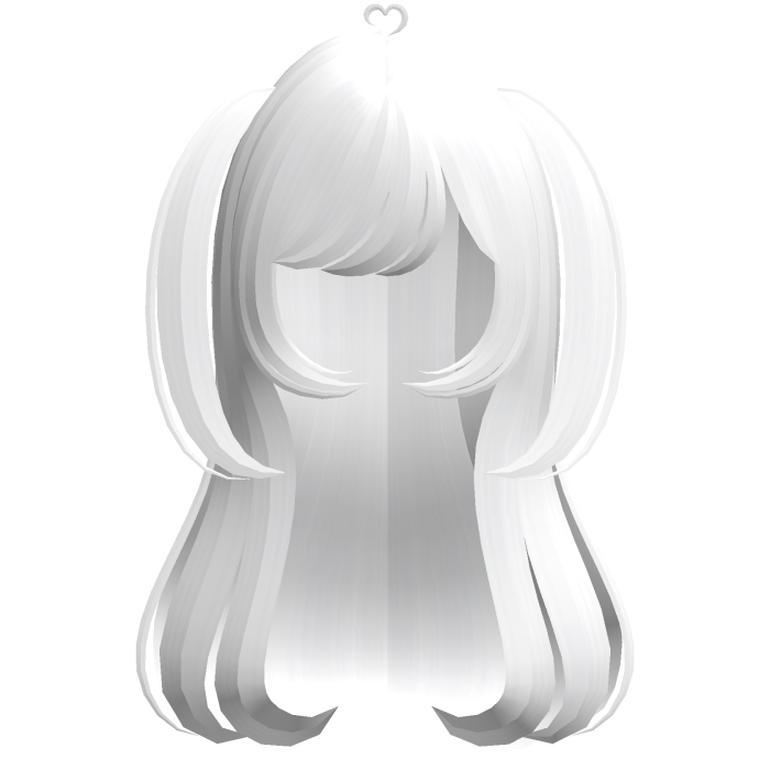 . ‿♡ soft white long wavey hair w pigtails ♡ 