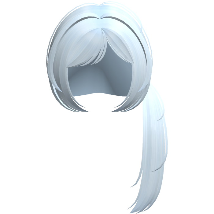 ୨୧ kawaii long side pony tail in light blue
