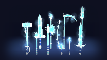Low Poly Fantasy Weapon Pack x60 Elemental Blade preview 3