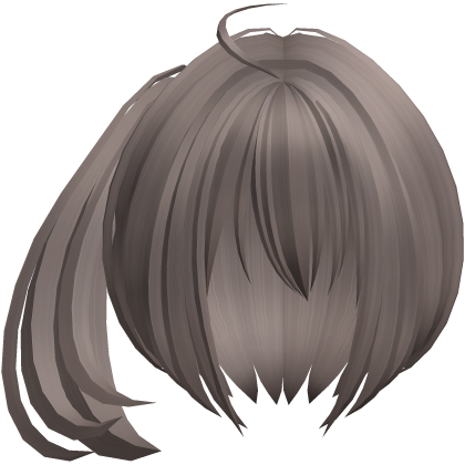 2000s moe short fluffy side pony ash brown
