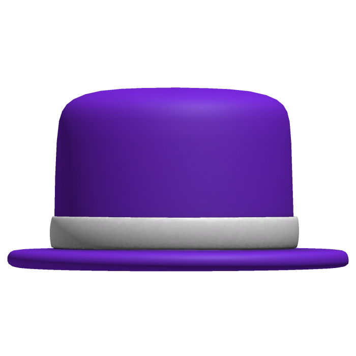 purple classic bowler hat