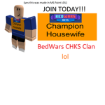 (Cheeks) Roblox BedWars Clan