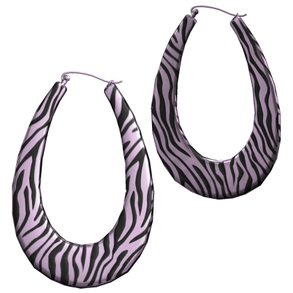 Purple Zebra 2000s Teardrop Earrings