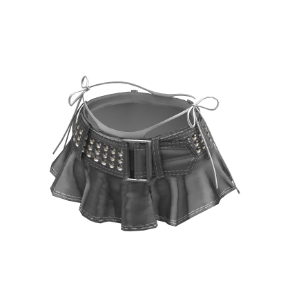 💗Y2K LOWRISE SKIRT WITH BELT_GRAY thumbnail