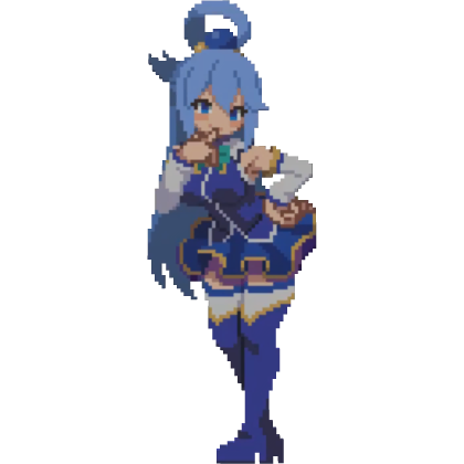 Aqua 8Bit Anime Girl Roblox item