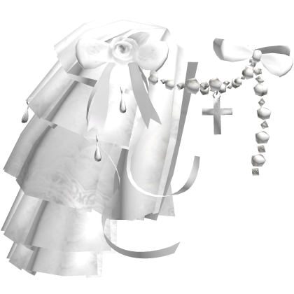 Victorian Lace Pearl White Ribbon Shoulder [R]