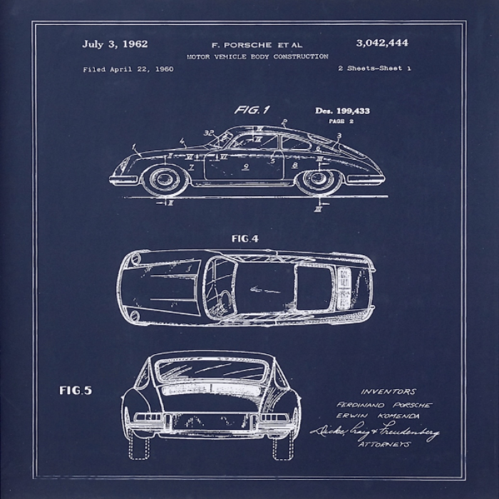 Vintage art car blueprints bww Roblox decal