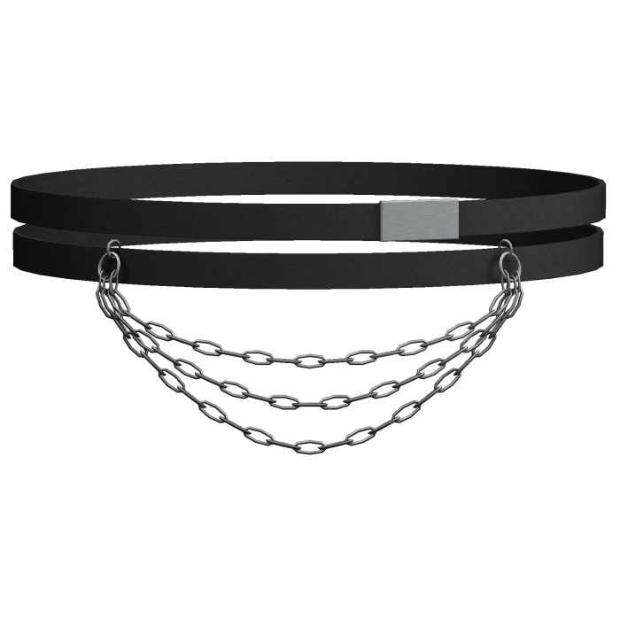 Black & Silver Layered Chain Choker