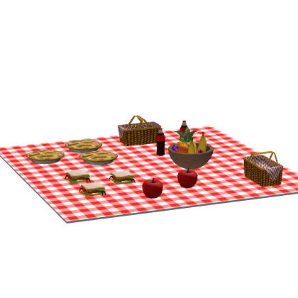  Picnic Basket Table Blanket Food Decor Hangou Su