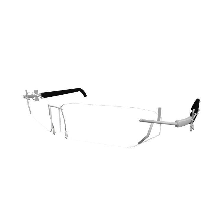 Silver Cross Rimless Glasses