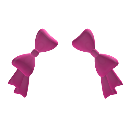 ♡ ꒰ harajuku tweencore cutecore hot pink side bows Roblox item