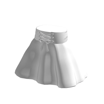 Cute White Lace Up Skirt thumbnail