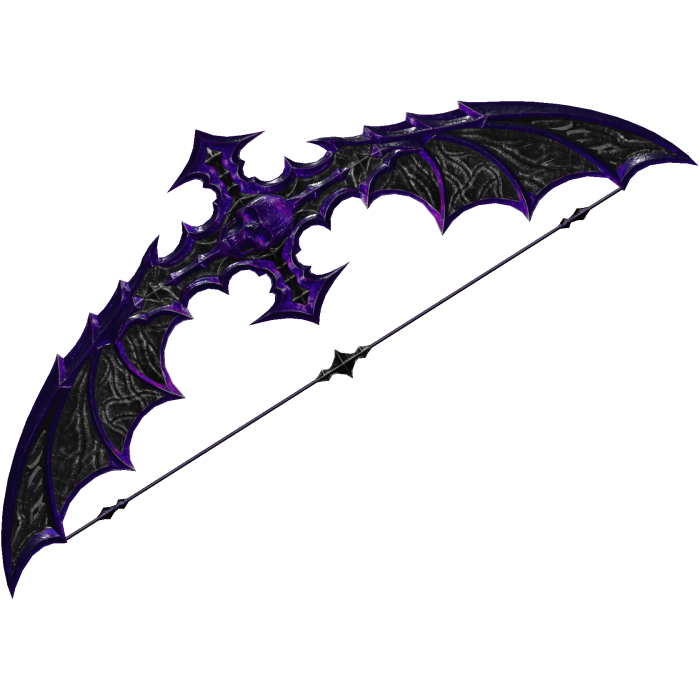 Skullbound Purple Goth Reaper Bow