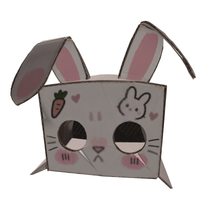 White Bunny Cardboard Box