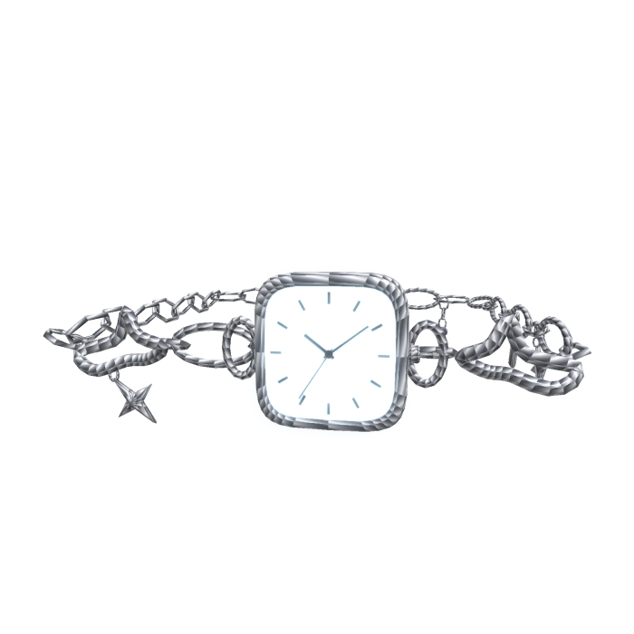 Glowing Watch Icy Blue Silver