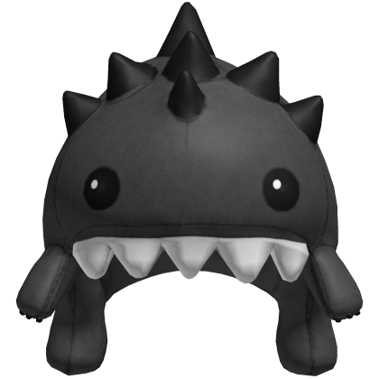 Cute Cozy Grey Dinosaur Hat W Sharp Teeth